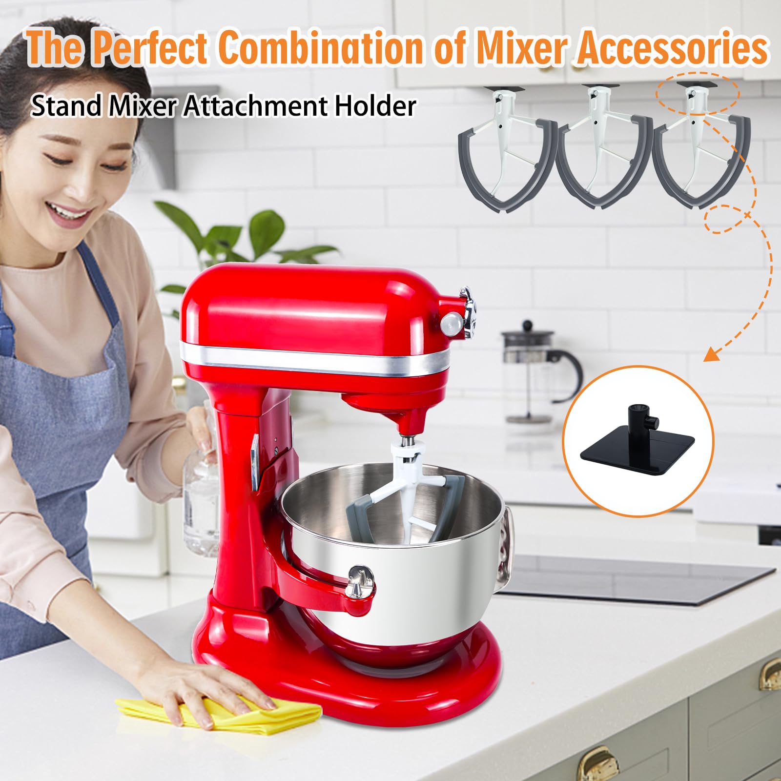 Amazon | スタンドミキサーアタッチメントホルダー Kitchenaidミキサー